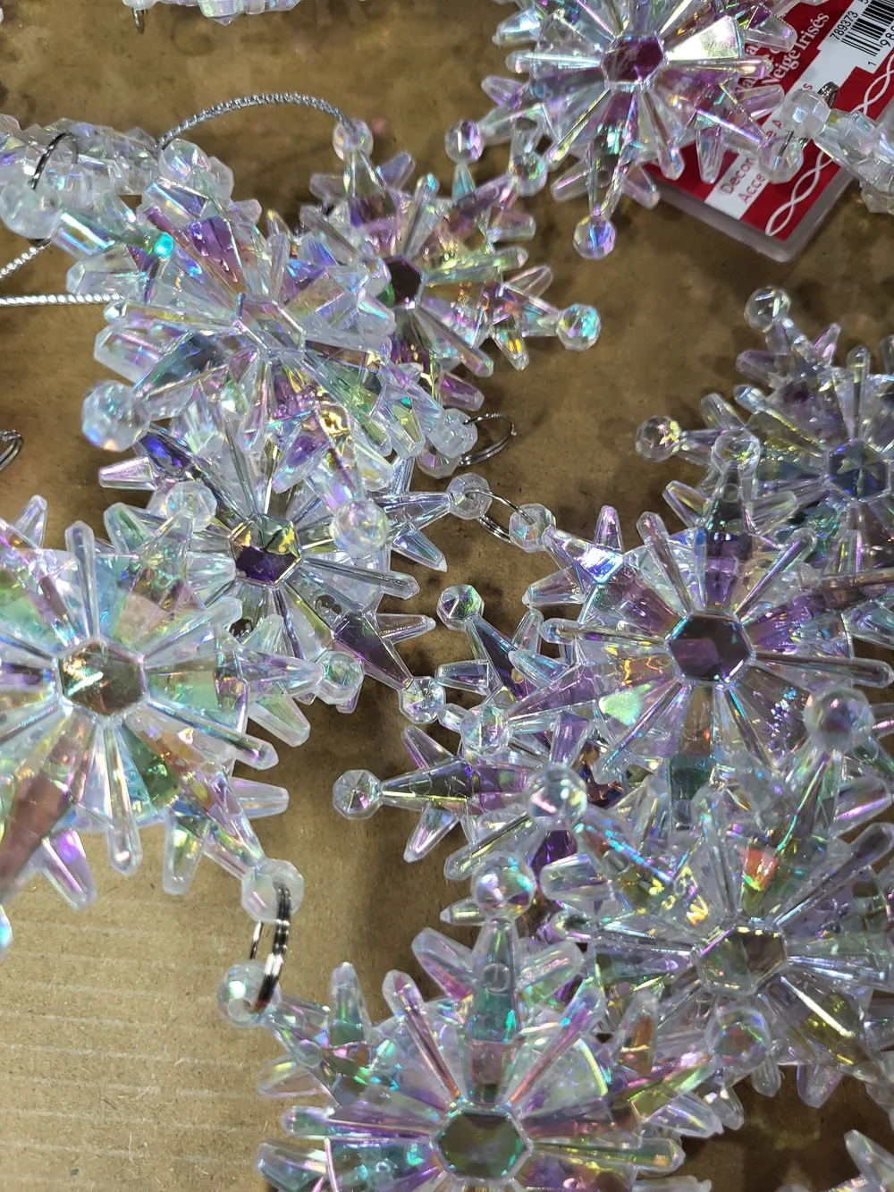 Ashland Iridescent Snowflake Garland - Clear with Rainbow Hues